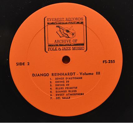 Django Reinhardt – Django Reinhardt (Volume III) LP vinyl record, image 4 of 4
