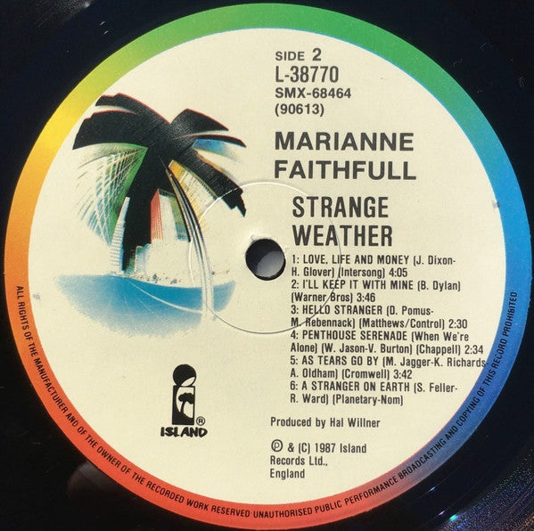 Marianne Faithfull – Strange Weather LP vinyl record, image 4 of 6