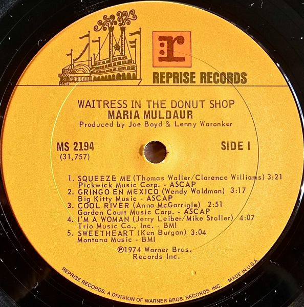 Maria Muldaur – Waitress In A Donut Shop LP vinyl record, image 3 of 4