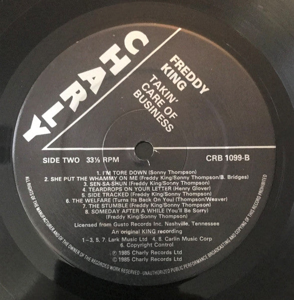Freddie King – Takin' Care Of Business LP vinyl record, image 4 of 4