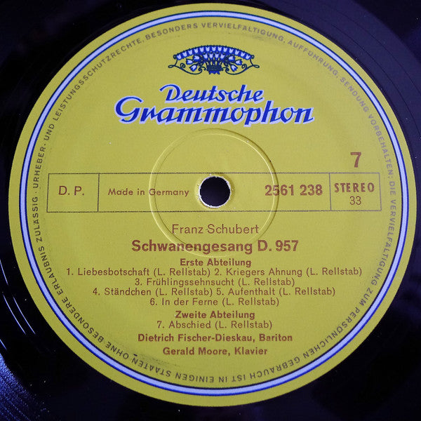 Franz Schubert, Dietrich Fischer-Dieskau, Gerald Moore – Lieder Volume 3 - Die Schöne Müllerin • Winterreise • Schwanengesang (4xLP) LP vinyl record, image 9 of 10