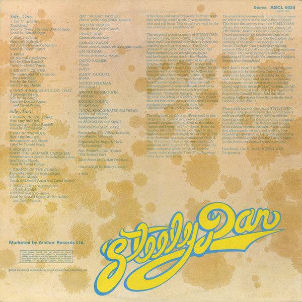 Steely Dan – Can't Buy A Thrill LP vinyl record, image 2 of 4