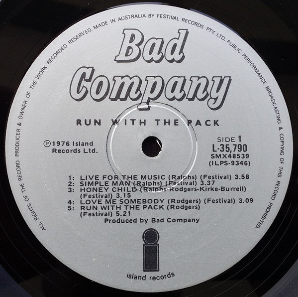 Bad Company – Run With The Pack LP vinyl record, image 8 of 9