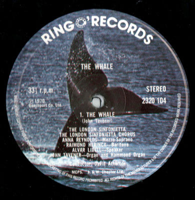 John Tavener – The Whale LP vinyl record, image 2 of 2