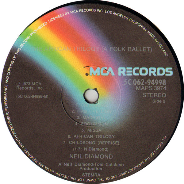 Neil Diamond – Tap Root Manuscript LP vinyl record, image 4 of 4