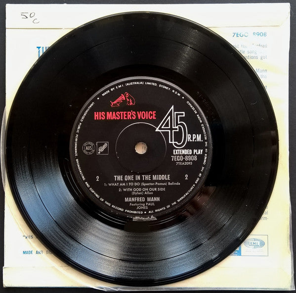 Manfred Mann – The One In The Middle 7" vinyl record, image 4 of 4