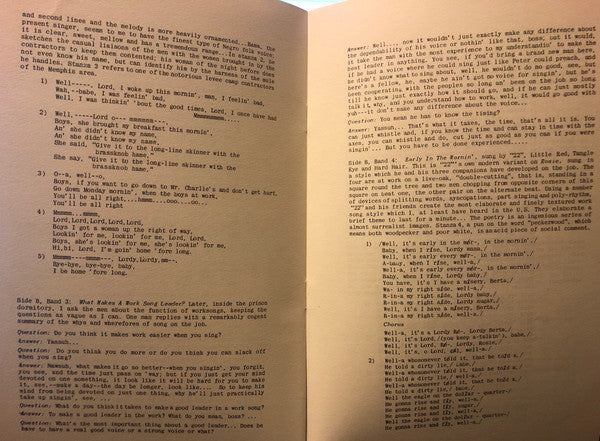 Alan Lomax – Negro Prison Songs From The Mississippi State Penitentiary LP vinyl record, image 10 of 10