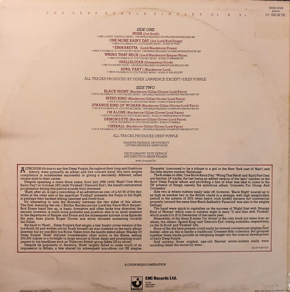Deep Purple – The Deep Purple Singles A's & B's LP vinyl record, image 2 of 4