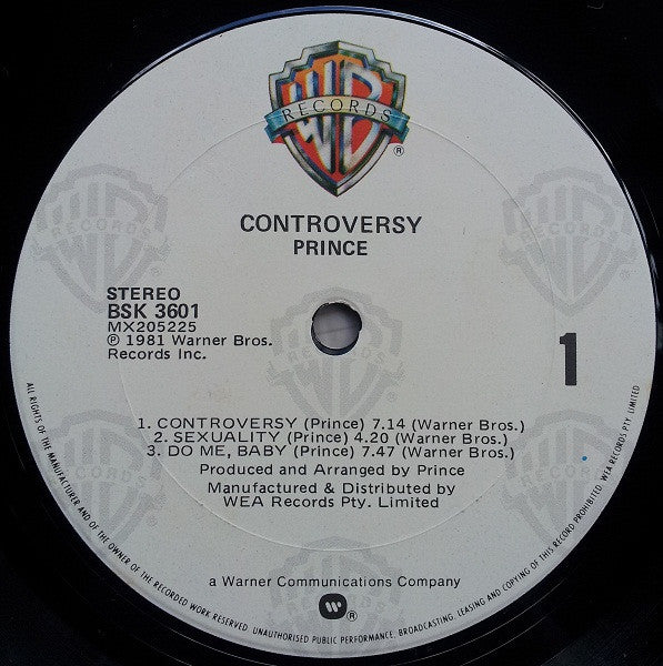 Prince – Controversy LP vinyl record, image 3 of 4