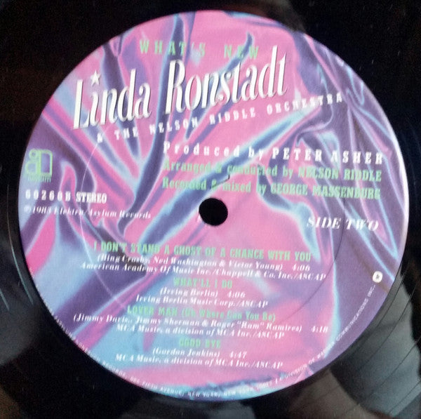 Linda Ronstadt, Nelson Riddle And His Orchestra – What's New LP vinyl record, image 7 of 7