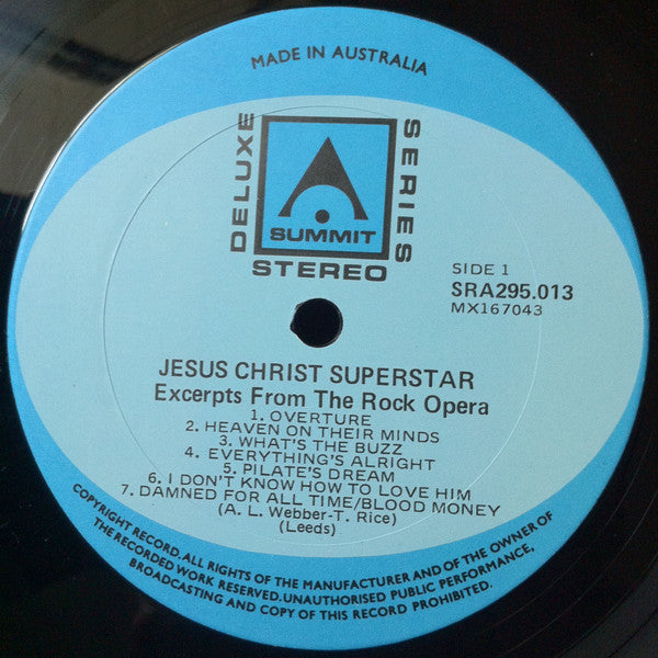 Mike Trounce, Mike Allen, Martin Jay, Jenny Mason – Jesus Christ Superstar (Excerpts From The Rock Opera) LP vinyl record, image 3 of 3