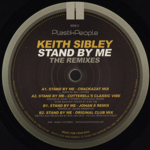Keith Sibley – Stand By Me (The Remixes) 12" vinyl record, image 1 of 3