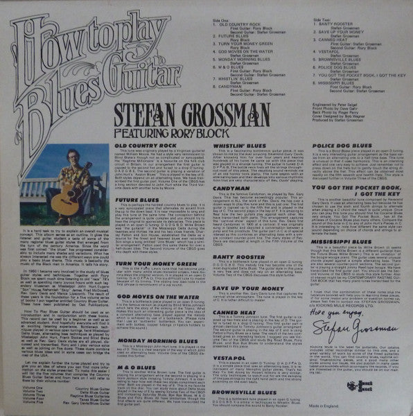 Stefan Grossman, Rory Block – How To Play Blues Guitar LP vinyl record, image 2 of 4