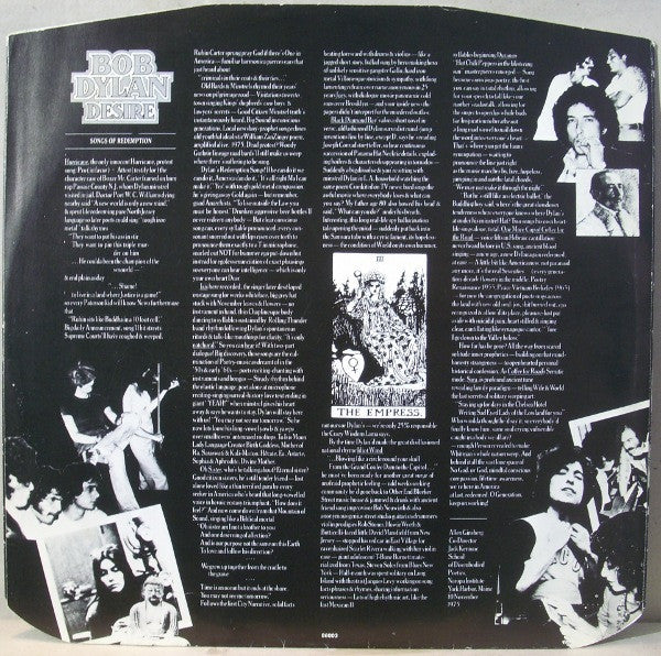 Bob Dylan – Desire LP vinyl record, image 6 of 6