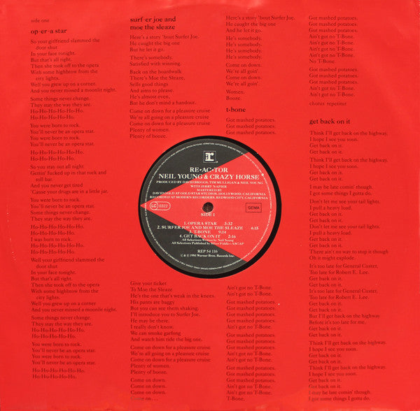 Neil Young, Crazy Horse – Reactor LP vinyl record, image 5 of 7