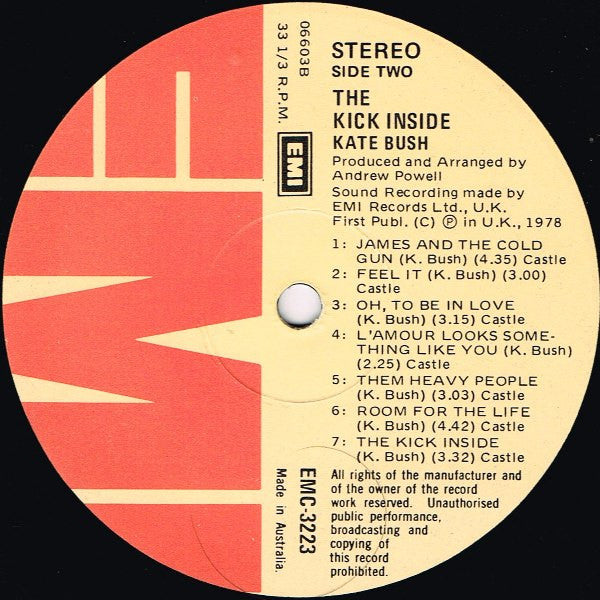 Kate Bush – The Kick Inside LP vinyl record, image 4 of 4
