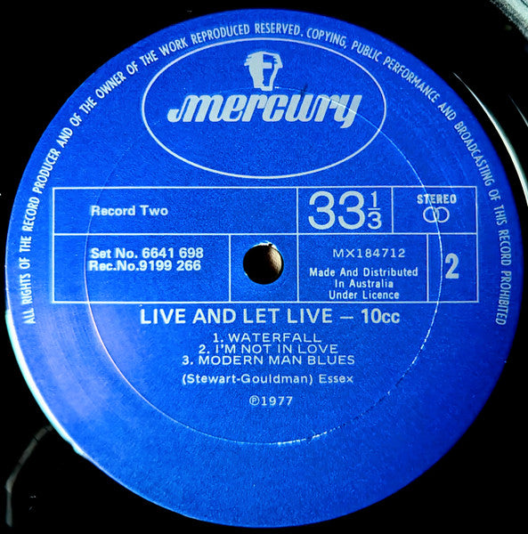 10cc – Live And Let Live (2xLP) LP vinyl record, image 8 of 8