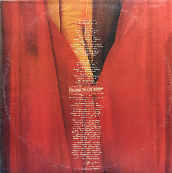 The Three Degrees – The Three Degrees LP vinyl record, image 3 of 7