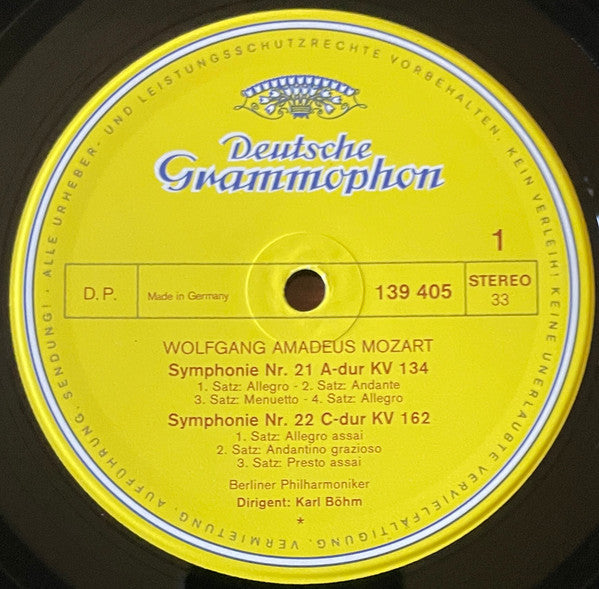 Wolfgang Amadeus Mozart, Karl Böhm, Berliner Philharmoniker – Symphonien Nr. 21 A-Dur • Nr. 22 C-Dur • Nr. 23 D-Dur • Nr. 24 B-Dur LP vinyl record, image 3 of 4