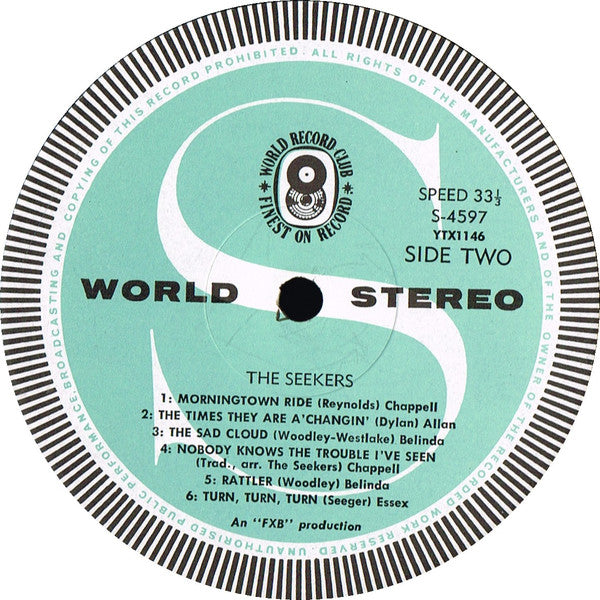 The Seekers – The Seekers LP vinyl record, image 4 of 4
