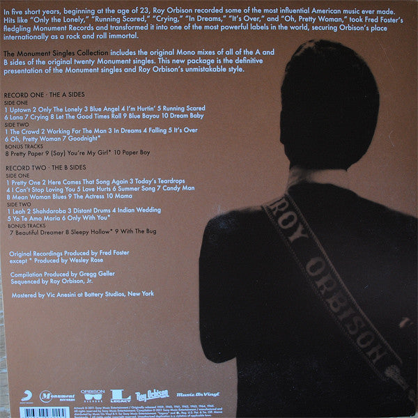 Roy Orbison – The Monument Singles Collection (1960-1964) (2xLP) LP vinyl record, image 2 of 10
