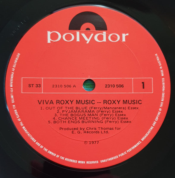 Roxy Music – Viva! Roxy Music - The Live Roxy Music Album LP vinyl record, image 6 of 7