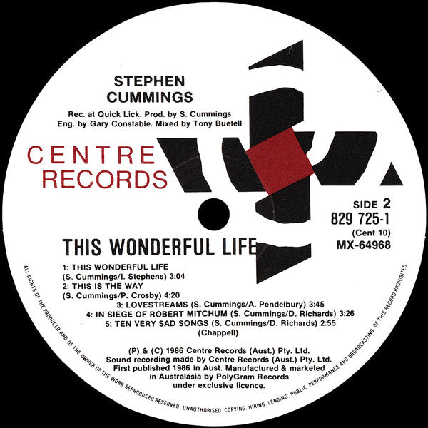 Stephen Cummings – This Wonderful Life LP vinyl record, image 4 of 6