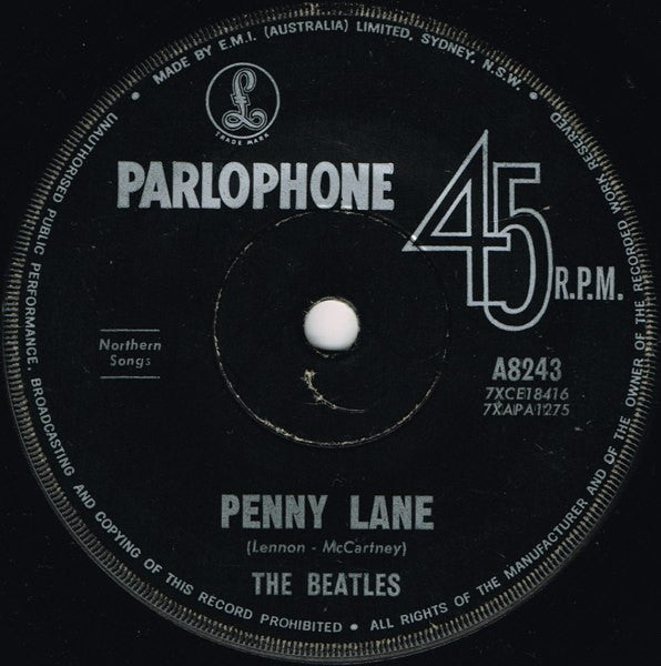 The Beatles – Strawberry Fields Forever / Penny Lane 7" vinyl record, image 4 of 4