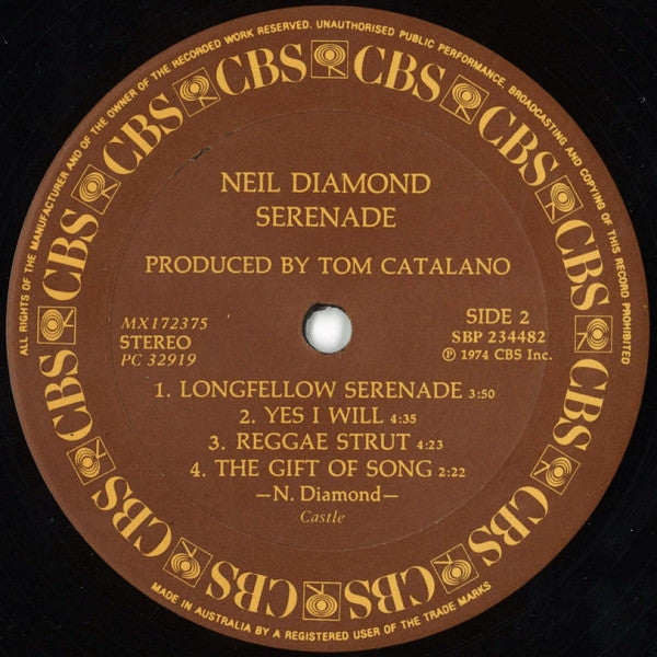 Neil Diamond – Serenade LP vinyl record, image 4 of 6