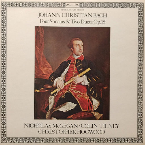 Nicholas McGegan, Colin Tilney, Christopher Hogwood, Johann Christian Bach – Four Sonatas & Two Duets, Op. 18 LP vinyl record, image 1 of 6
