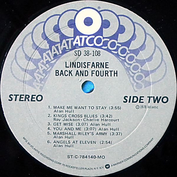Lindisfarne – Back And Fourth LP vinyl record, image 4 of 6