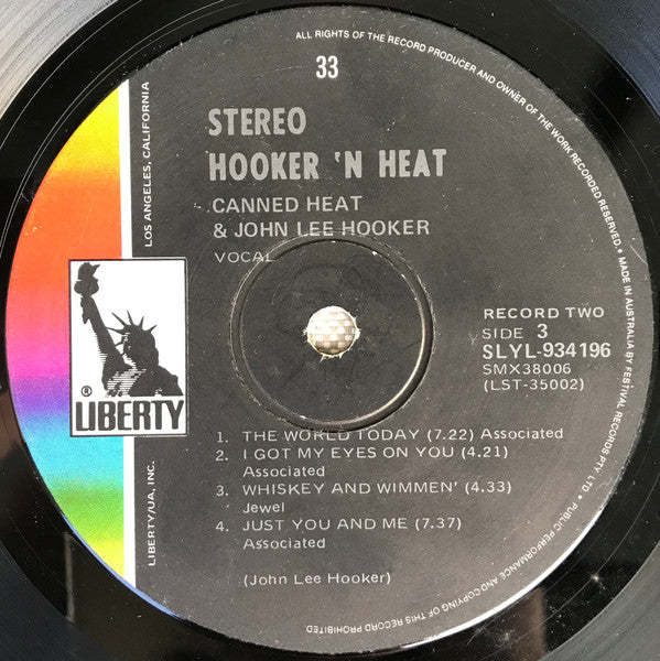 Canned Heat, John Lee Hooker – Hooker 'N' Heat (2xLP) LP vinyl record, image 7 of 8