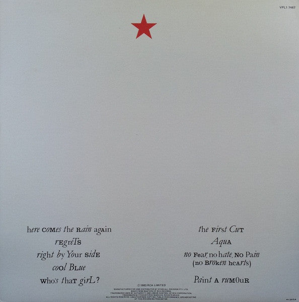 Eurythmics – Touch LP vinyl record, image 4 of 6