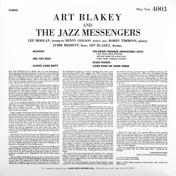 Art Blakey & The Jazz Messengers – Moanin' LP vinyl record, image 2 of 5