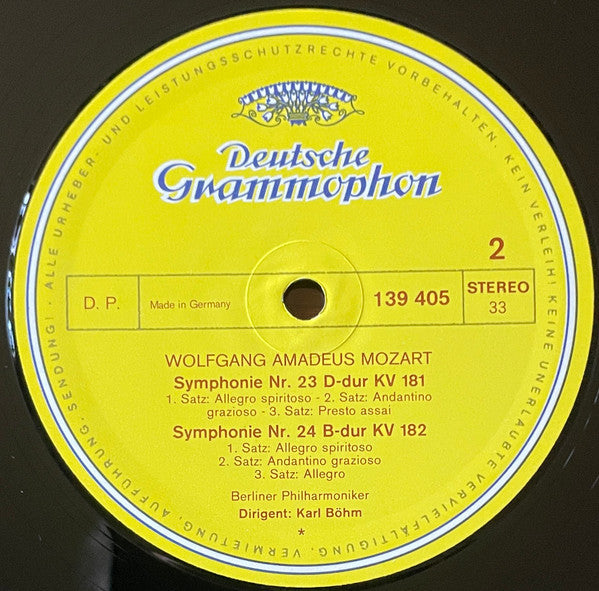 Wolfgang Amadeus Mozart, Karl Böhm, Berliner Philharmoniker – Symphonien Nr. 21 A-Dur • Nr. 22 C-Dur • Nr. 23 D-Dur • Nr. 24 B-Dur LP vinyl record, image 4 of 4