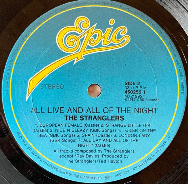 The Stranglers – All Live And All Of The Night LP vinyl record, image 6 of 7