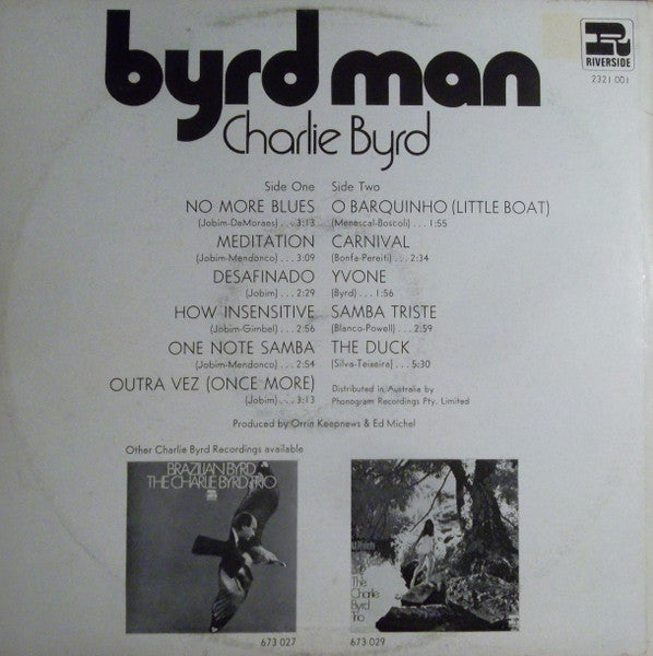Charlie Byrd – Byrd Man LP vinyl record, image 2 of 4