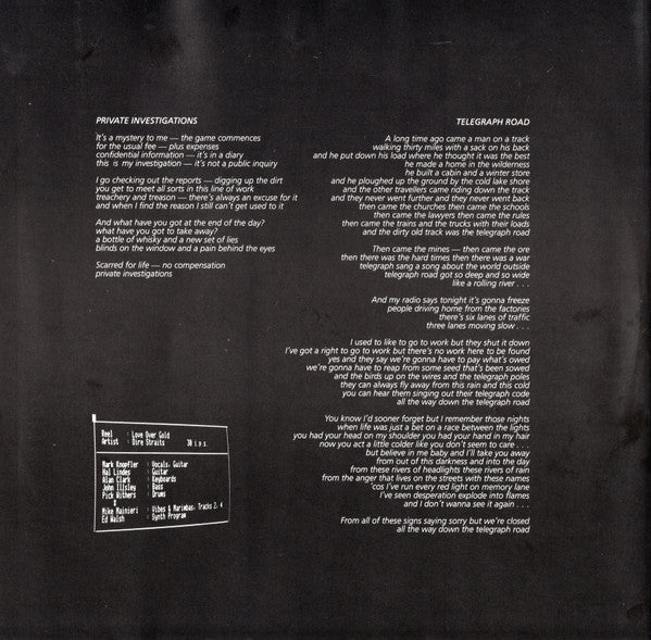 Dire Straits – Love Over Gold LP vinyl record, image 6 of 7