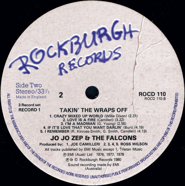 Jo Jo Zep and the Falcons – Takin’ The Wraps Off (2xLP) LP vinyl record, image 4 of 8