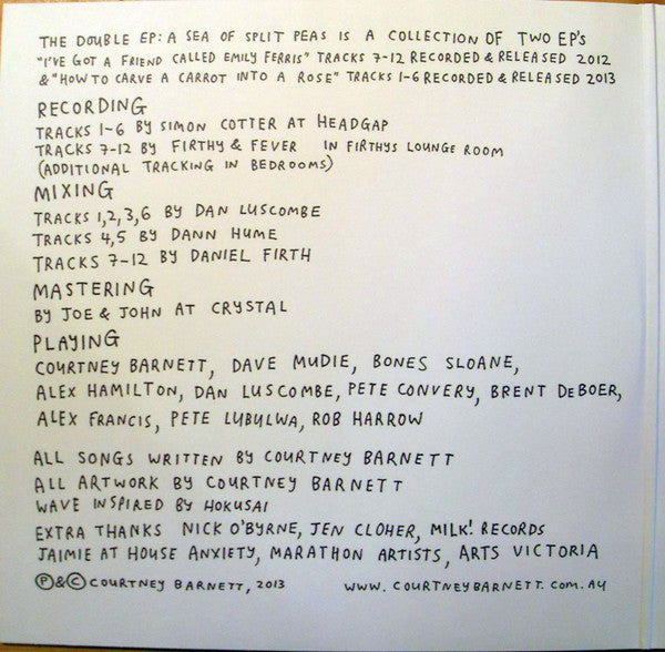 Courtney Barnett – The Double EP: A Sea Of Split Peas (2xLP) LP vinyl record, image 3 of 9