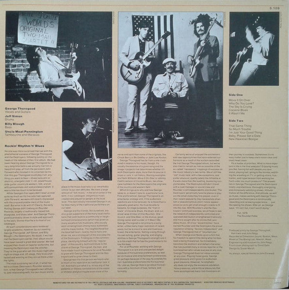 George Thorogood & The Destroyers – Move It On Over LP vinyl record, image 2 of 4