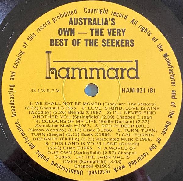 The Seekers – The Very Best Of The Seekers LP vinyl record, image 4 of 6