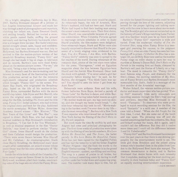 Jule Styne, Barbra Streisand, Omar Sharif – Funny Girl (The Original Sound Track Recording) LP vinyl record, image 3 of 5