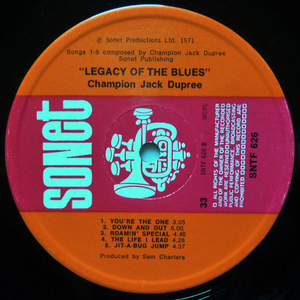 Champion Jack Dupree – The Legacy Of The Blues Vol. 3 LP vinyl record, image 4 of 4