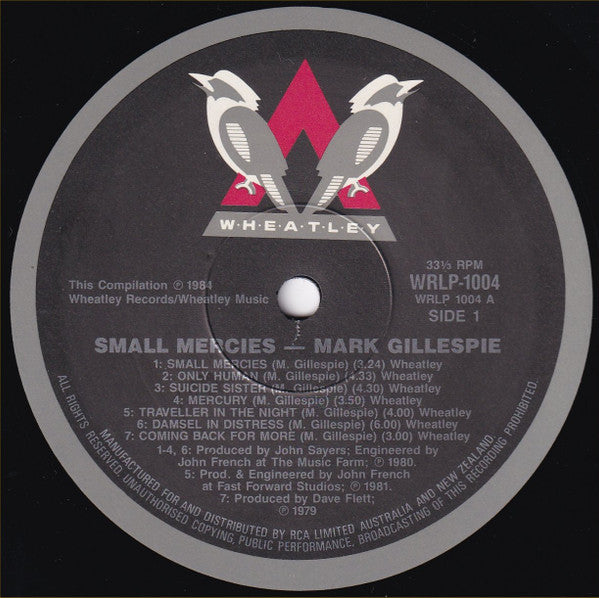 Mark Gillespie – Small Mercies LP vinyl record, image 5 of 8