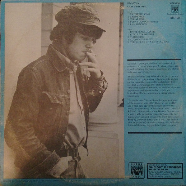Donovan – Catch The Wind LP vinyl record, image 2 of 4