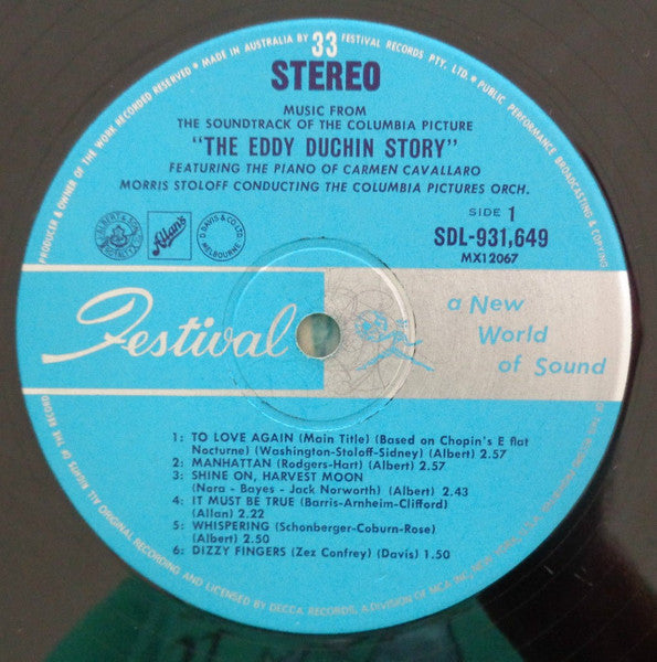 Carmen Cavallaro – The Eddy Duchin Story LP vinyl record, image 3 of 4