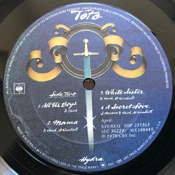 Toto – Hydra LP vinyl record, image 8 of 8