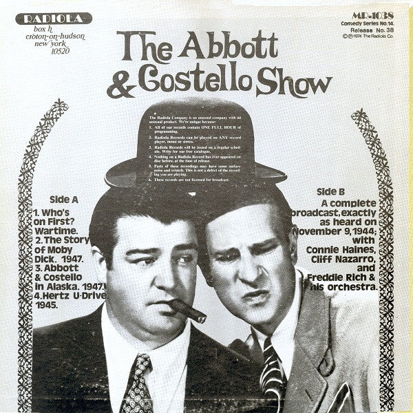 Abbott & Costello – Who's On First? LP vinyl record, image 2 of 4