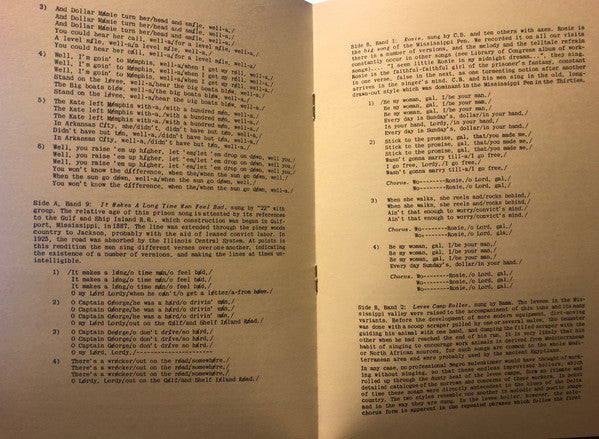 Alan Lomax – Negro Prison Songs From The Mississippi State Penitentiary LP vinyl record, image 9 of 10